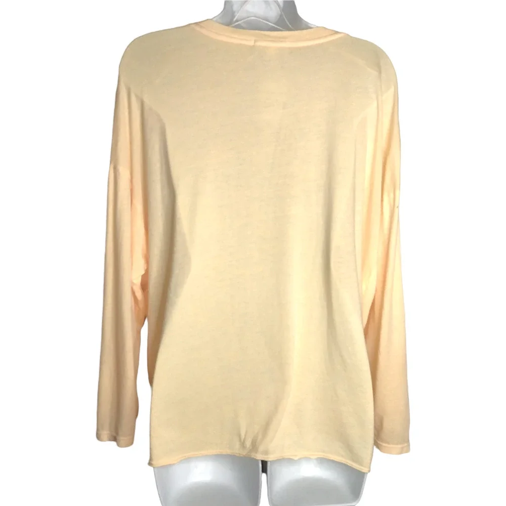 Sundry Women's Sweatshirt Crewneck Pullover Long Sleeves Pop Orange Size 3 LG - Picture 4 of 7